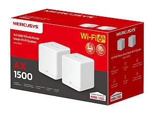 MERCUSYS Mesh WiFi 6 System Halo H60X, 1500Mbps Dual Band, 2τμχ, V.1.0 HALO-H60X-2PACK