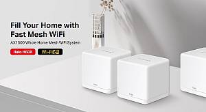 MERCUSYS Mesh WiFi 6 System Halo H60X, 1500Mbps Dual Band, 3τμχ, V.1.0 HALO-H60X-3PACK