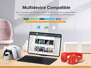 TECLAST ασύρματο πληκτρολόγιο K10, Bluetooth, 25x15cm, μαύρο HB-030