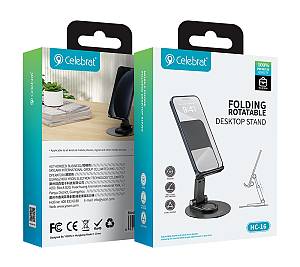 CELEBRAT βάση smartphone/tablet HC-16, foldable, μαύρη HC-16