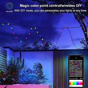 POWERTECH smart LED καλωδιοταινία HLL-0132, RGB, IP44, Bluetooth, 15m HLL-0132