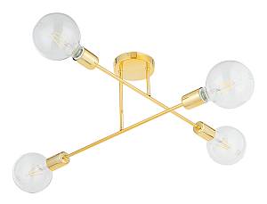 POWERTECH φωτιστικό οροφής HLL-0150, 4x E27, μεταλλικό, χρυσό HLL-0150