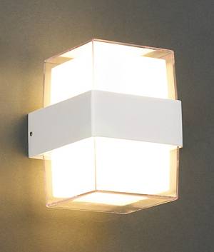 POWERTECH LED φωτιστικό τοίχου HLL-0158, 14W, 4000K, 1120lm, IP65, λευκό HLL-0158
