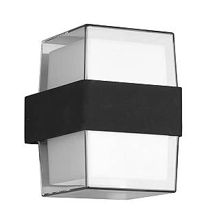 POWERTECH LED φωτιστικό τοίχου HLL-0159, 14W, 4000K, 1190lm, IP65, μαύρο HLL-0159