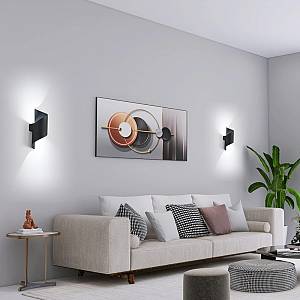 POWERTECH LED φωτιστικό τοίχου HLL-0163, 10W, 4000K, 850lm, IP65, μαύρο HLL-0163