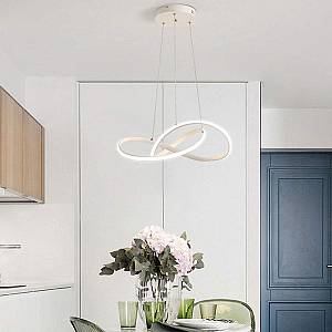 POWERTECH LED φωτιστικό οροφής HLL-0164, 50W, 4000K, Φ60cm, 1m, λευκό HLL-0164