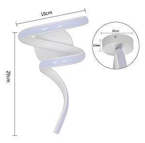 POWERTECH LED φωτιστικό τοίχου HLL-0169, 12W, 4000K, 960lm, λευκό HLL-0169