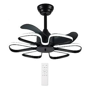 POWERTECH ανεμιστήρας οροφής HLL-0174 με LED φως, 96W, Φ55x35cm, μαύρος HLL-0174
