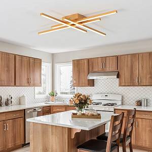 POWERTECH LED φωτιστικό οροφής HLL-0179, 50W, 4500K, 9x60x60cm, χρυσό HLL-0179