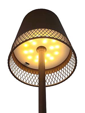 POWERTECH LED επιτραπέζιο φωτιστικό HLL-0191, ρυθμιζόμενο, επαναφορτιζόμενο, καφέ HLL-0191