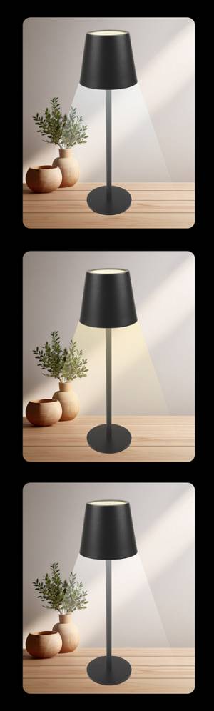 POWERTECH LED επιτραπέζιο φωτιστικό HLL-0193, ρυθμιζόμενο, επαναφορτιζόμενο, μαύρο HLL-0193