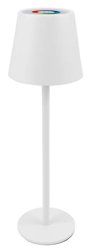 POWERTECH LED επιτραπέζιο φωτιστικό HLL-0196, RGB, ρυθμιζόμενο, επαναφορτιζόμενο, λευκό HLL-0196