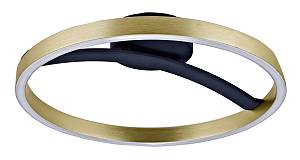 POWERTECH LED φωτιστικό οροφής HLL-0199, 29W, 4000K, Φ38x10cm, χρυσό/μαύρο HLL-0199