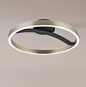 POWERTECH LED φωτιστικό οροφής HLL-0200, 29W, 4000K, Φ38x10cm, ασημί/μαύρο HLL-0200