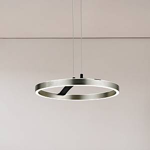 POWERTECH LED φωτιστικό οροφής HLL-0202, 29W, 4000K, Φ38x120cm, ασημί/μαύρο HLL-0202