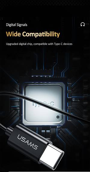 USAMS earphones με μικρόφωνο US-SJ482, USB-C, Φ10mm, 1.2m, πράσινα HSEP4302