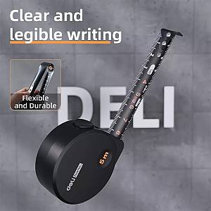 DELI μέτρο HT8519 με αυτόματη επαναφορά & κλείδωμα, 19mm x 5m HT8519
