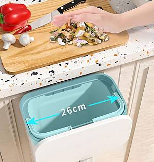 HOME USE κάδος απορριμμάτων HUH-0152, 9lt, 26x16x29cm, γκρι HUH-0152