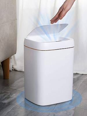 HOME USE κάδος απορριμμάτων HUH-0188 με φωτοκύτταρο, 13lt, λευκός HUH-0188