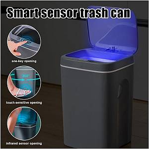 HOME USE κάδος απορριμμάτων HUH-0190 με φωτοκύτταρο, 14lt, γκρι HUH-0190