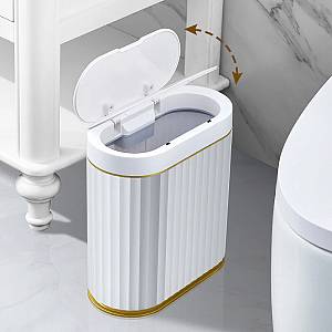 HOME USE κάδος απορριμμάτων HUH-0226 με φωτοκύτταρο, 7lt, λευκός HUH-0226