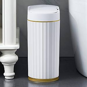 HOME USE κάδος απορριμμάτων HUH-0227 με φωτοκύτταρο, 9lt, λευκός HUH-0227