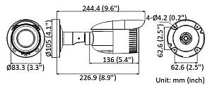 HIKVISION HIWATCH IP κάμερα HWI-B640H-Z, POE, 2.8-12mm, 4MP, IP67 HWI-B640H-Z