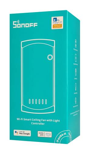 SONOFF smart διακόπτης ανεμιστήρα οροφής IFAN04 με RF χειριστήριο, Wi-Fi IFAN04-H