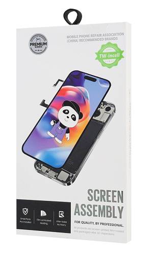 TW INCELL LCD για iPhone 14, camera-sensor ring, earmesh, μαύρη ILCD-026