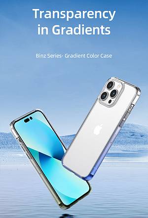 USAMS θήκη Binz για iPhone 14 Plus, μπλε & διάφανη IP14MBA02