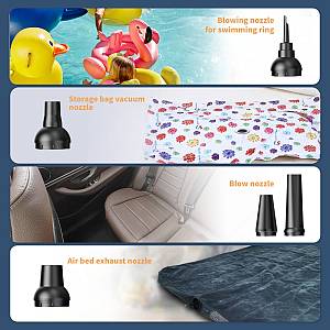 KINZIR 2 σε 1 σκουπάκι χειρός & air duster AD51, 180W, 4000mAh, μαύρο KNZ-AD51