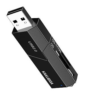 KAKUSIGA card reader KSC-1411 για SD & micro SD, 480Mbps, USB σύνδεση, μαύρο KSC-1411