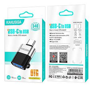 KAKUSIGA αντάπτορας USB-C σε USB KSC-1420, 5Gbps, 18W, γκρι KSC-1420
