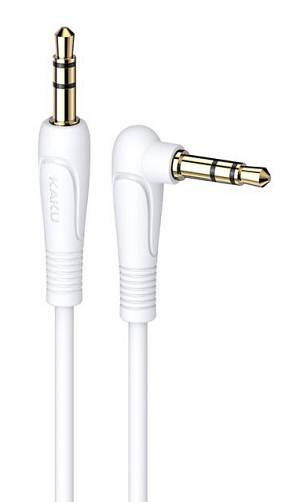 KAKUSIGA καλώδιο ήχου 3.5mm KSC-521, AUX, 90°, HiFi 1m, λευκό KSC-521-WH