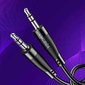 KAKUSIGA καλώδιο ήχου 3.5mm KSC-893, AUX, 1m, μαύρο KSC-893-BK