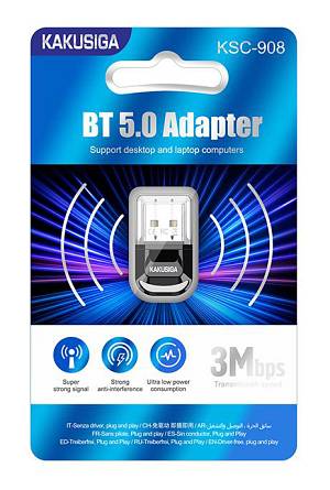 KAKUSIGA USB αντάπτορας Bluetooth 5.0 KSC-908, μαύρος KSC-908