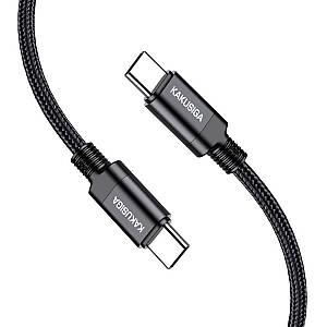 KAKUSIGA καλώδιο USB-C σε USB-C KSC-970, 60W, 480Mbps, 1m, μαύρο KSC-970-CC-BK