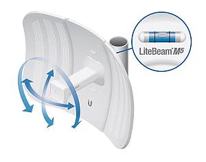 UBIQUITI LiteBeam M5 airMAX CPE Access Point LBE-M5-23, 23dBi, 5GHz LBE-M5-23