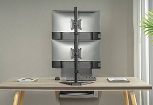 BRATECK βάση γραφείου για 2x οθόνες LDT66-T02V, 17-32, έως 9kg LDT66-T02V