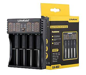 LIITOKALA φορτιστής LII-402 για μπαταρίες NiMH/CD, Li-Ion, IMR, 4 slots LII-402