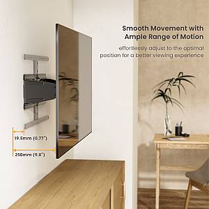 BRATECK επιτοίχια βάση τηλεόρασης LPA79-464, 43-90, έως 50kg, full motion LPA79-464