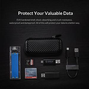 ORICO θήκη προστασίας M2 SSD M2PH01-BK-BP, αδιάβροχη, μαύρη M2PH01-BK-BP