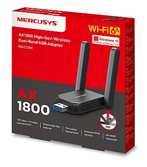 MERCUSYS ασύρματος USB αντάπτορας δικτύου MA72XH, AX1800, Dual Band, V.1.0 MA72XH