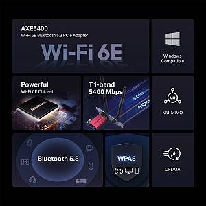 MERCUSYS κάρτα δικτύου MA86XE, AXE5400, Wi-Fi 6E, Bluetooth, PCIe, V.2.0 MA86XE-V2