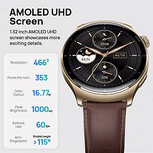MIBRO smartwatch Lite 3 Pro με 2x λουράκια, heart rate, 1.32 AMOLED, GPS, 5 ATM, μαύρο/πράσινο MBR-LITE3PRO-GN