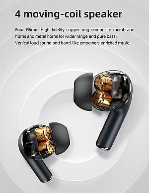 MIBRO earphones με θήκη φόρτισης M1, TWS, ENC, 25/350mAh, μπλε MBR-M1-BL