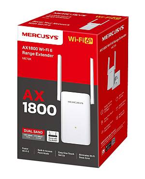 MERCUSYS range extender ME70X, Wi-Fi 6, 1800Mbps AX1800, Ver. 1.0 ME70X