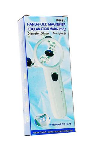 SUNSHINE μεγεθυντικός φακός χειρός MG6B-3 με φωτισμό LED, Φ50mm, 5x MG6B-3