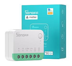 SONOFF smart διακόπτης MINIR4M, 2 κανάλια, Wi-Fi, 10A, λευκός MINIR4M