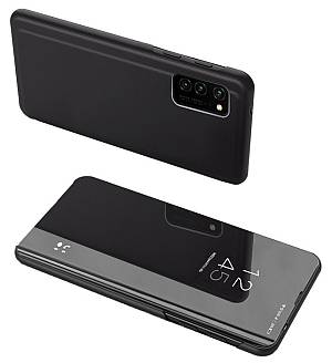 POWERTECH θήκη Clear View MOB-1610 για Samsung Galaxy A02s, μαύρη MOB-1610